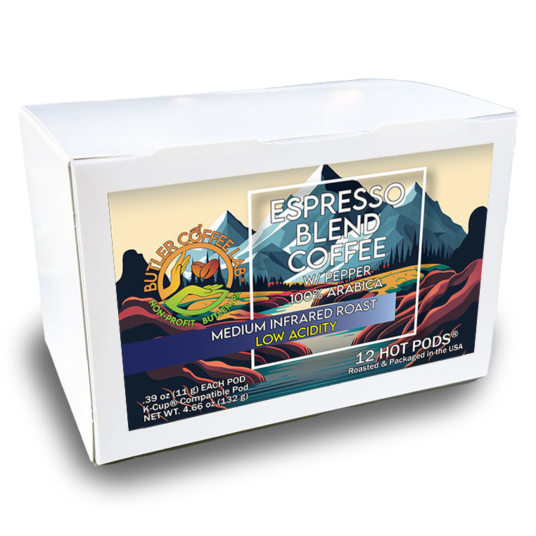 Espresso Blend Coffee w/Pepper - 12 Pod Box