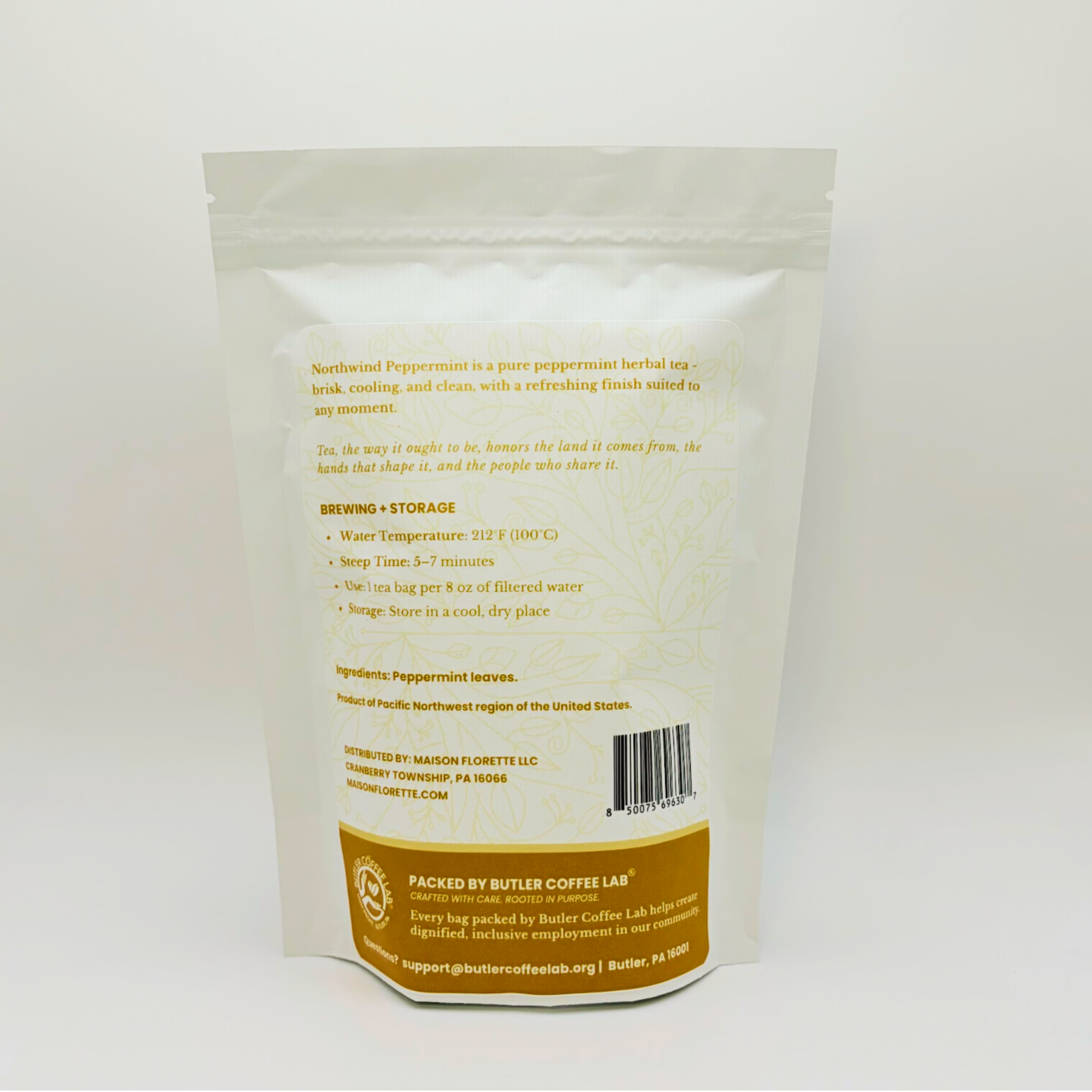 Northwind Peppermint Herbal Tea — 20 Natural Tea Bags