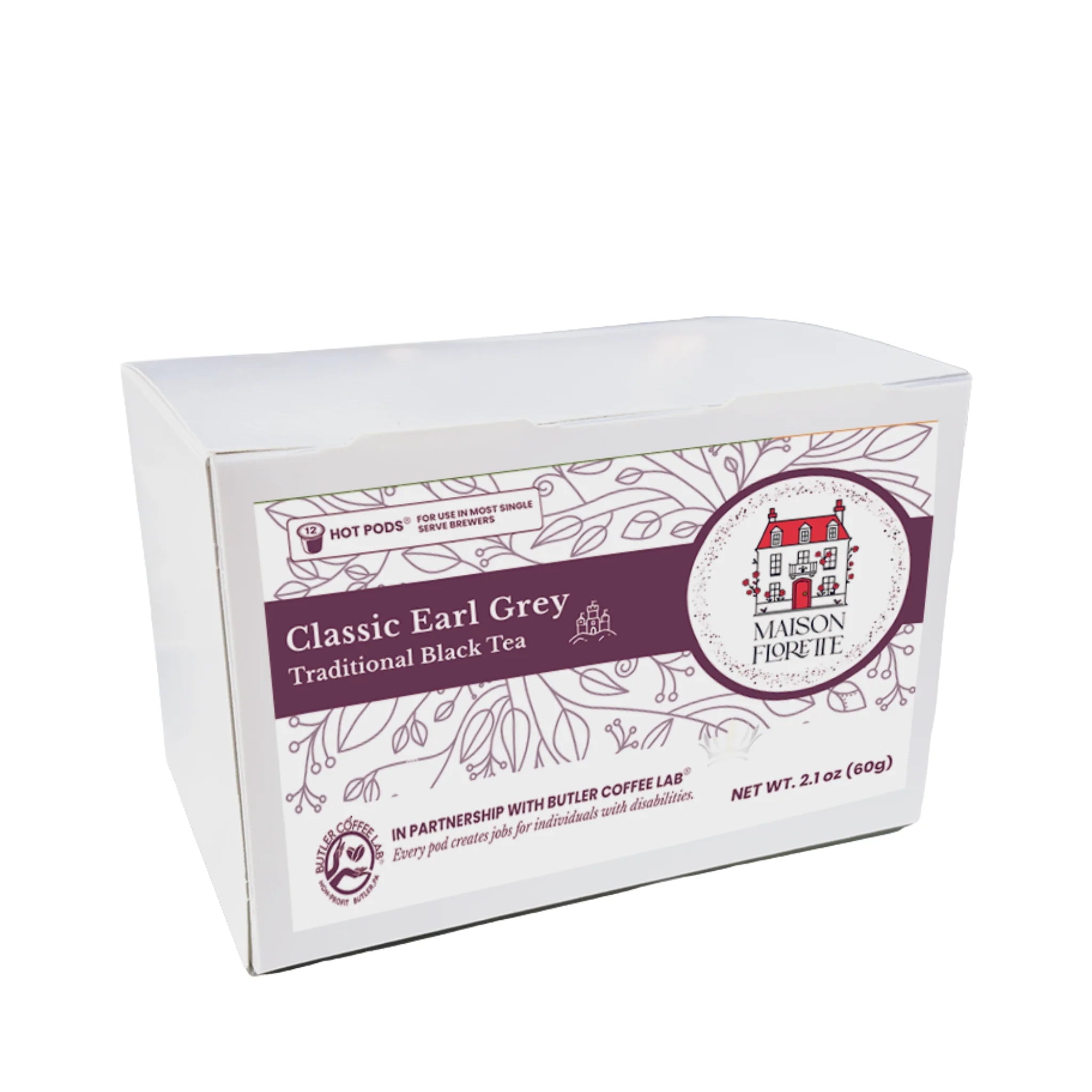 Classic Earl Grey Traditional Black Tea Pods – 12 Count