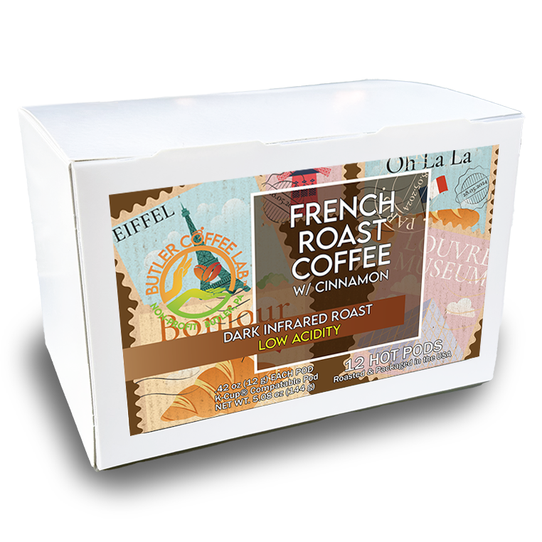 French Roast Coffee w/Cinnamon - 12 Pod Box