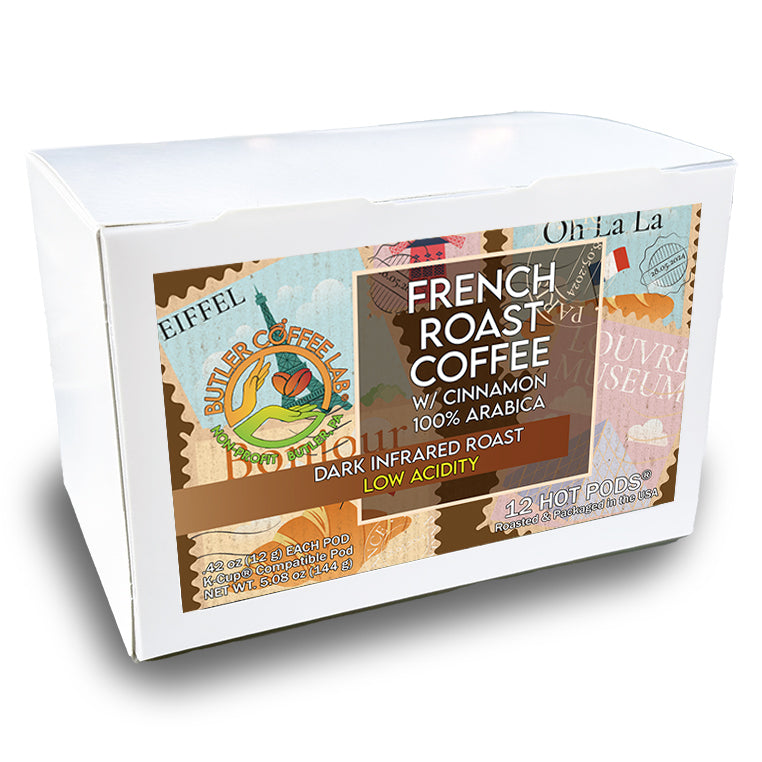 French Roast Coffee w/Cinnamon - 12 Pod Box