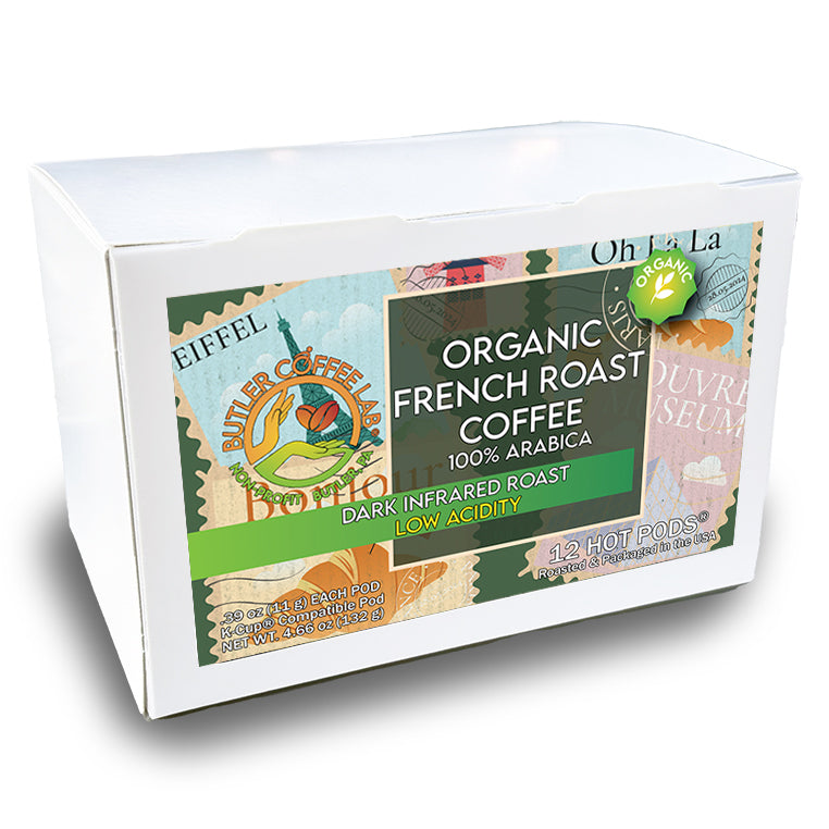 Organic French Roast Coffee - 12 Pod Box