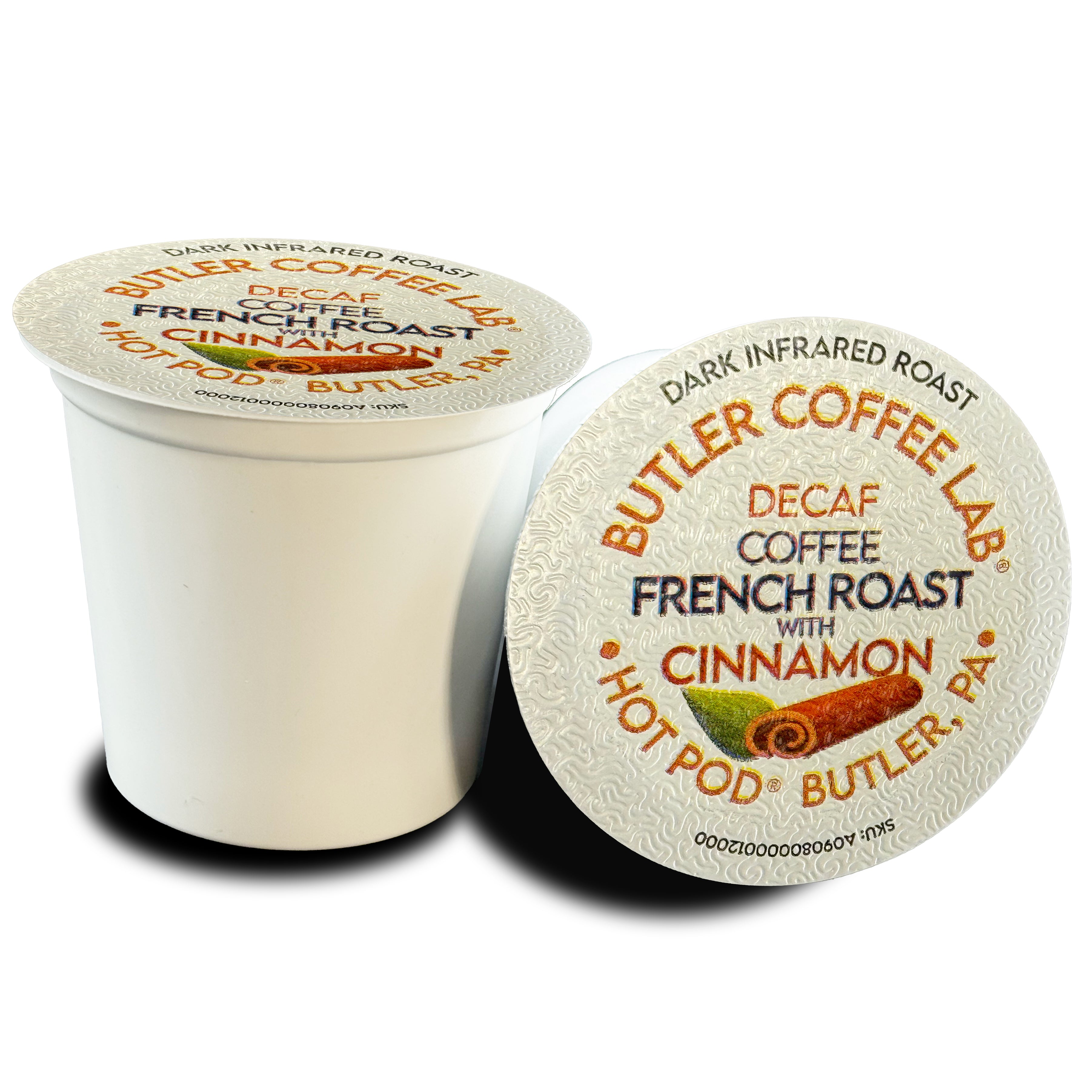 Decaf French Roast Coffee w/Cinnamon - 12 Pod Box
