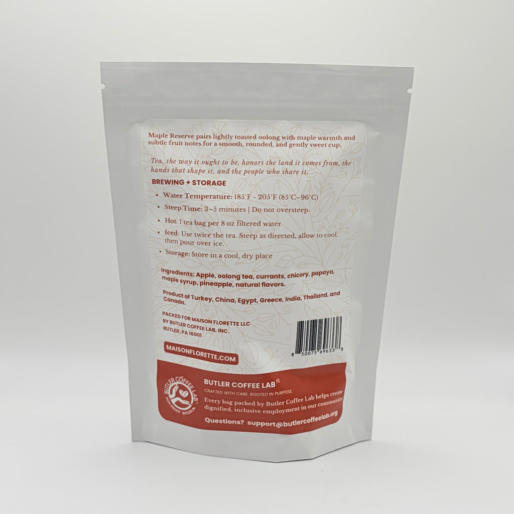 Maple Reserve Traditional Oolong Tea Blend - 20 Natural Tea Bags