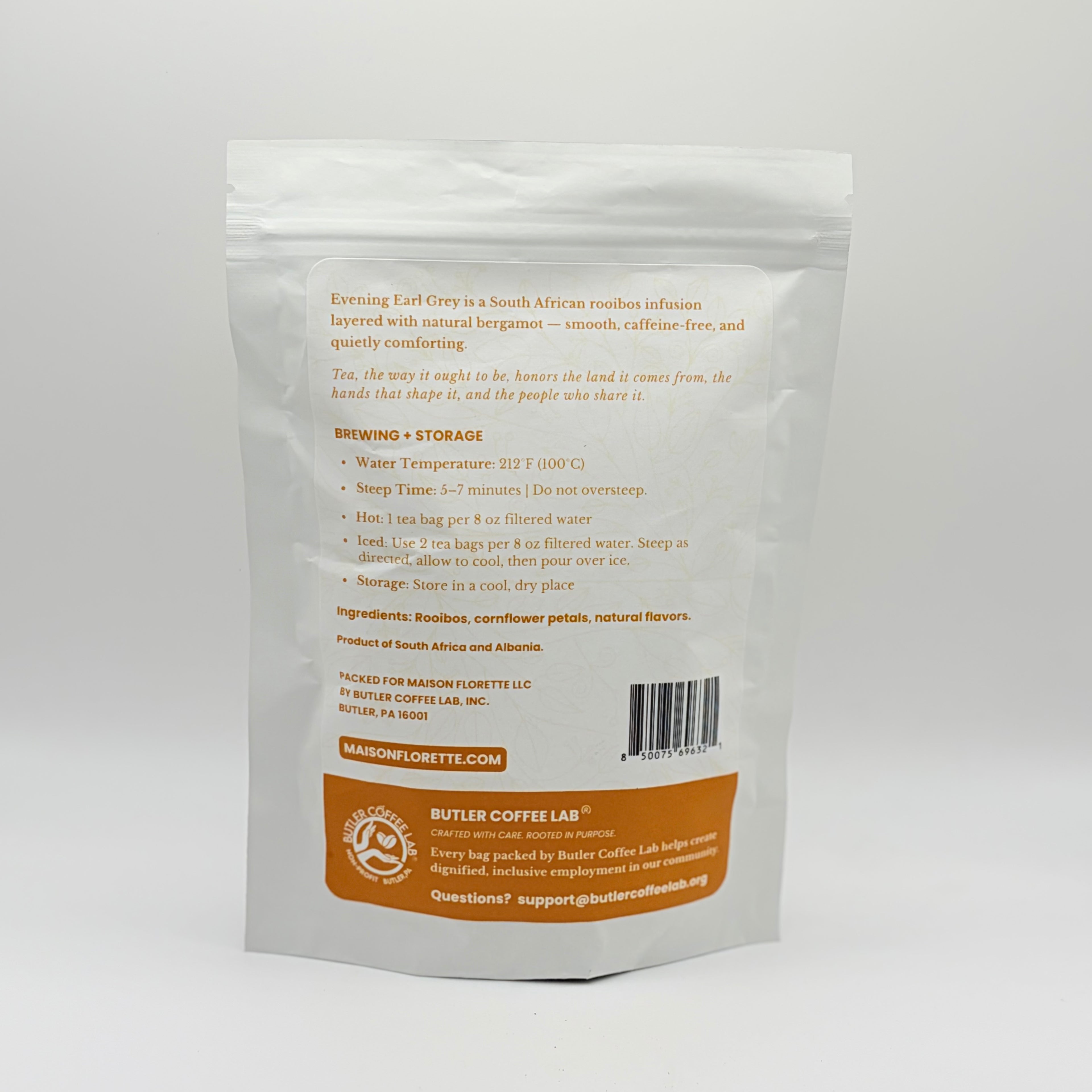 Evening Earl Grey Caffeine-Free Tea Herbal - 20 Natural Tea Bags