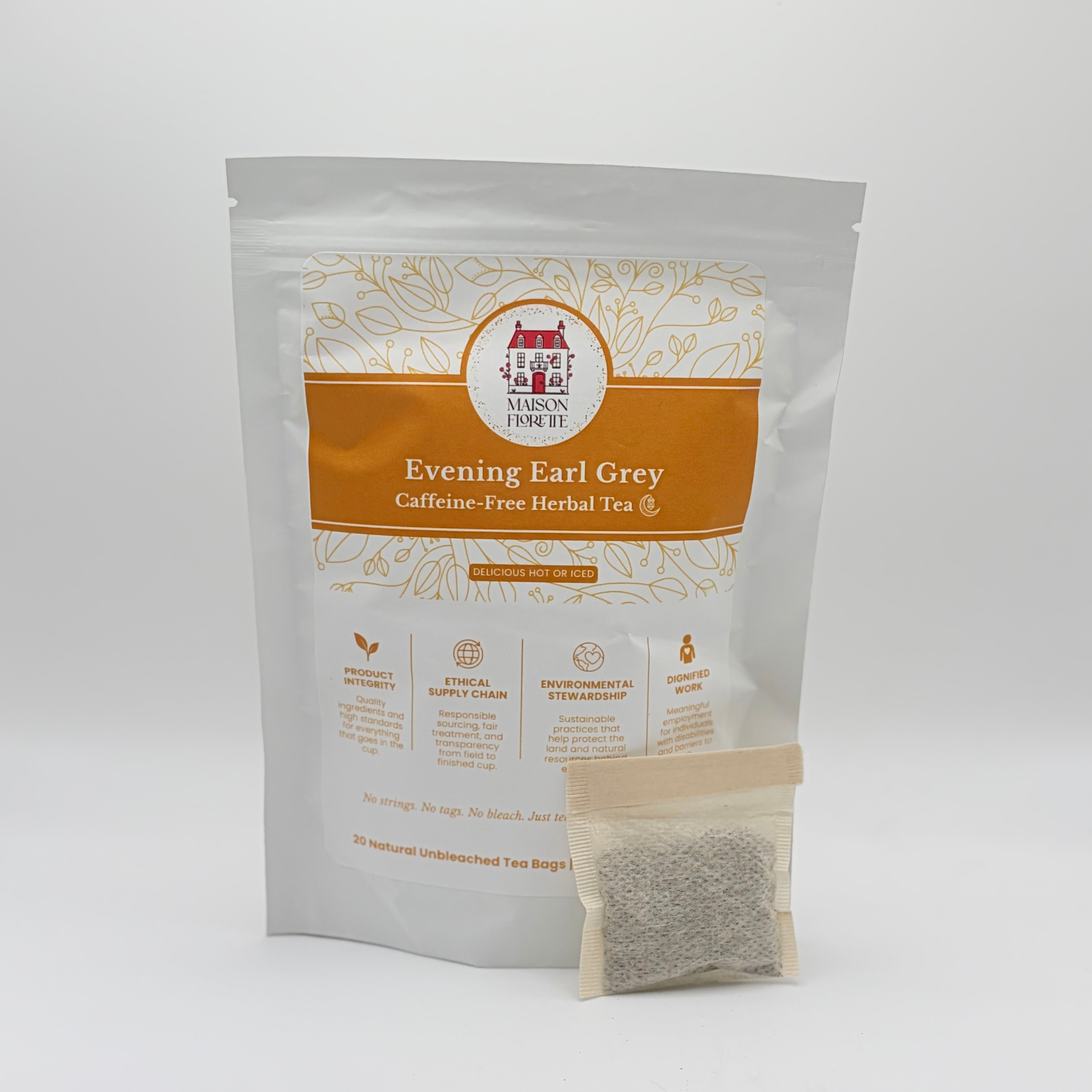 Evening Earl Grey Caffeine-Free Tea Herbal - 20 Natural Tea Bags