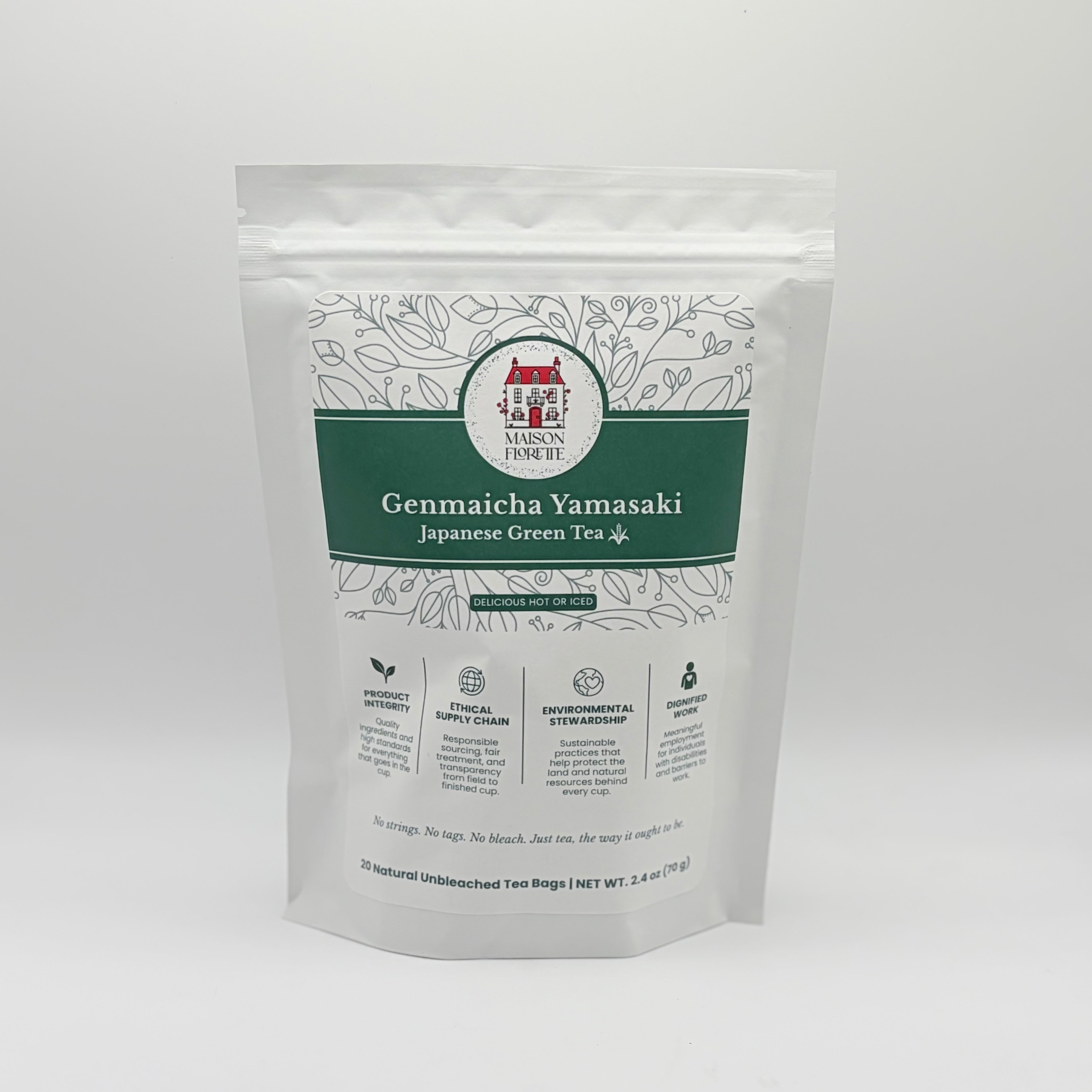 Genmaicha Yamasaki Japanese Green Tea - 20 Natural Tea Bags