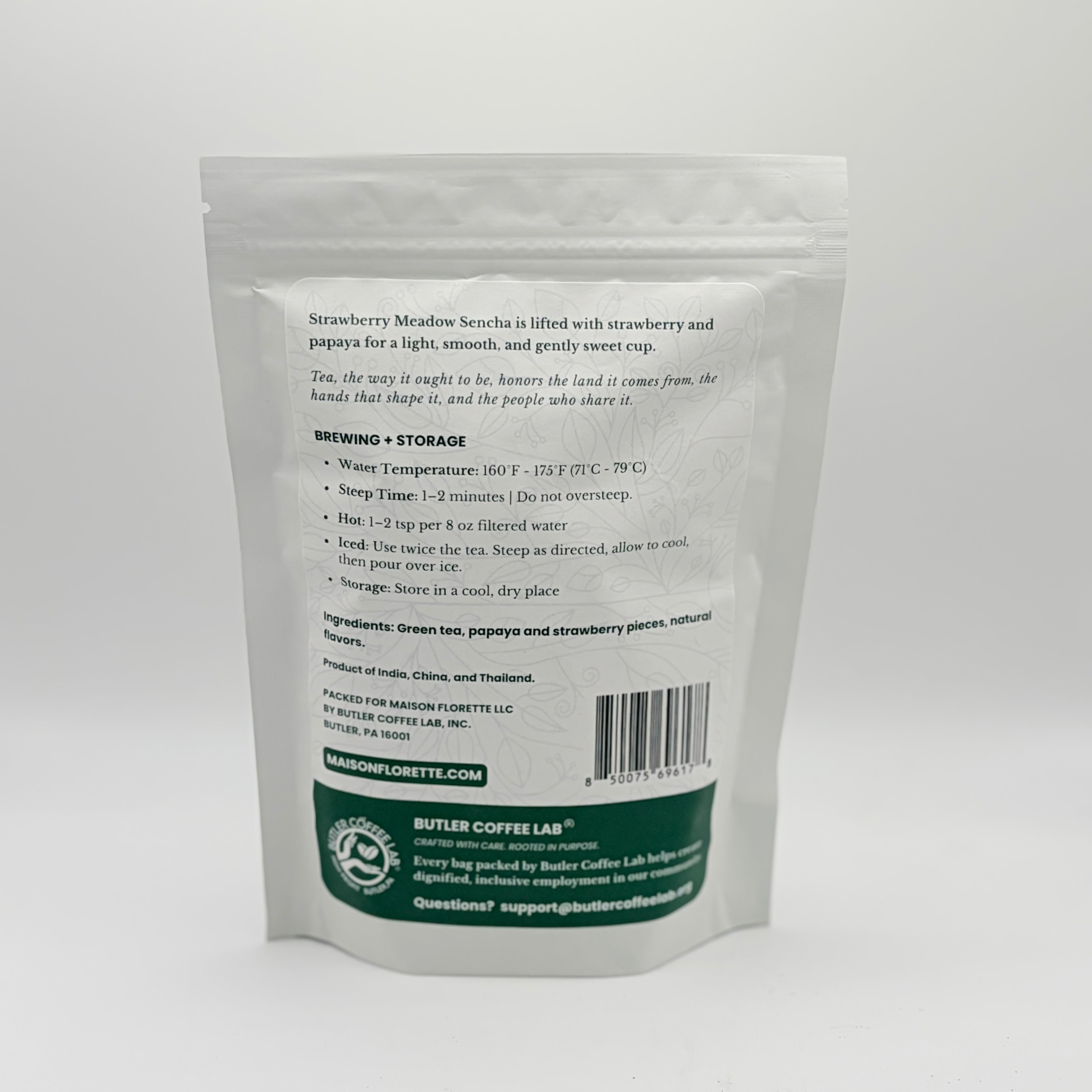 Strawberry Meadow Sencha Green Tea - 20 Natural Tea Bags
