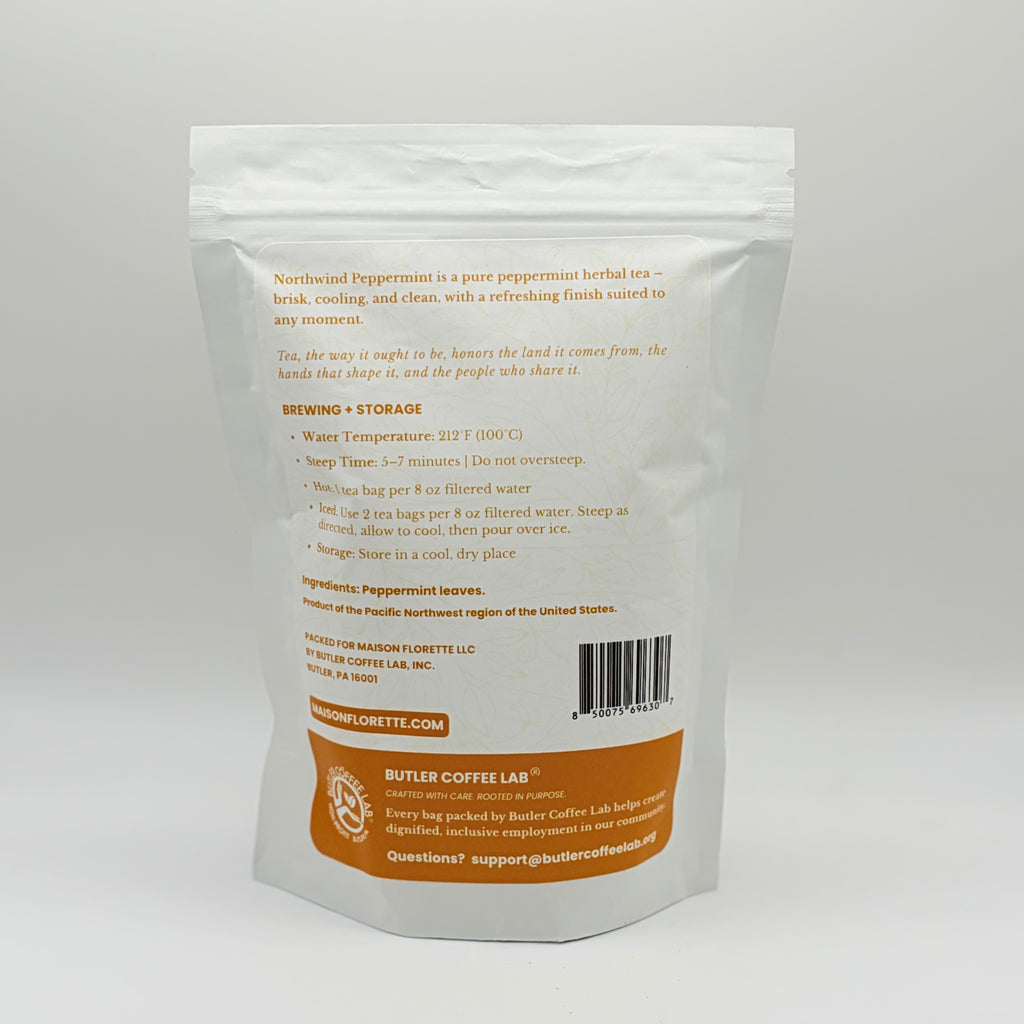 Northwind Peppermint Herbal Tea - 20 Natural Tea Bags
