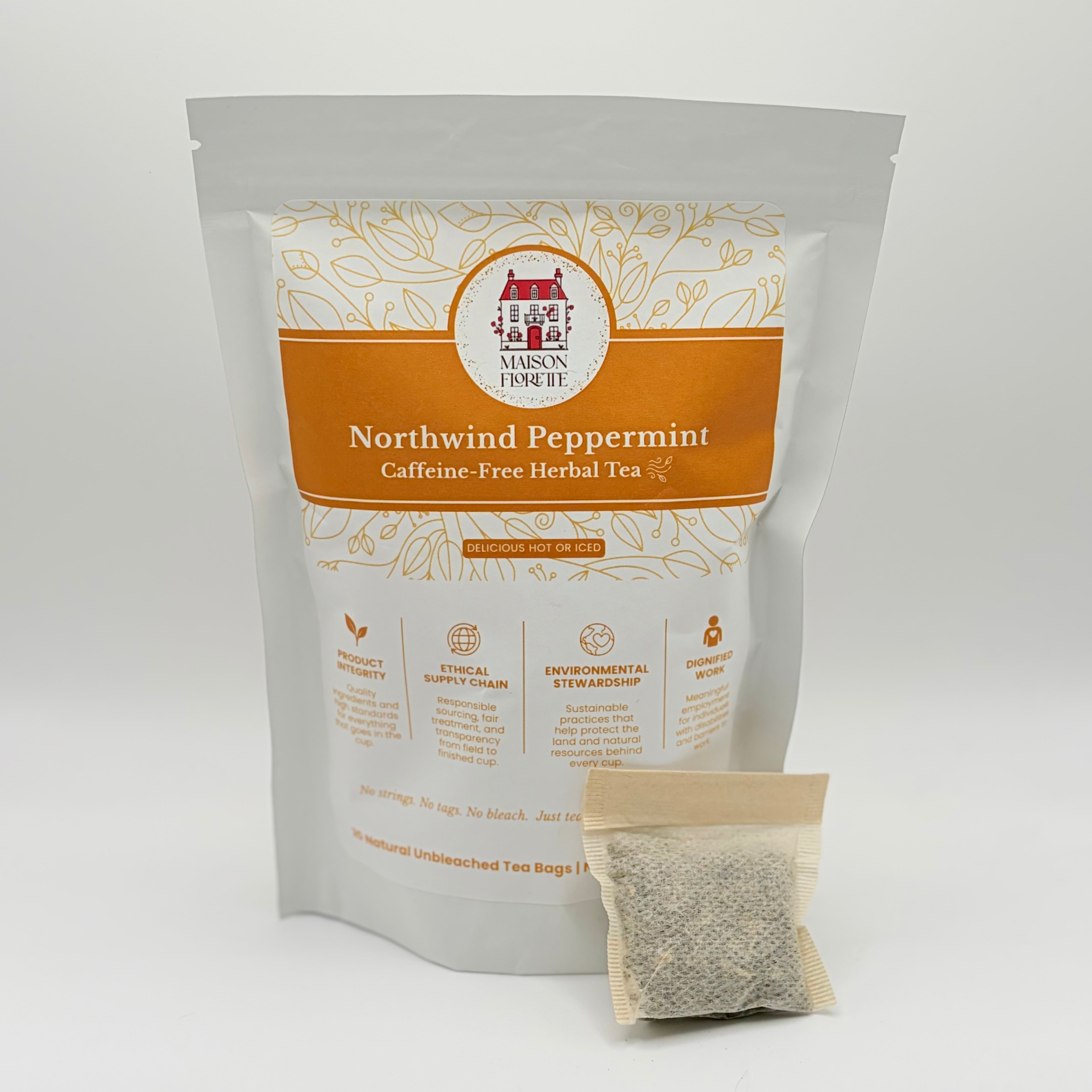 Northwind Peppermint Herbal Tea - 20 Natural Tea Bags