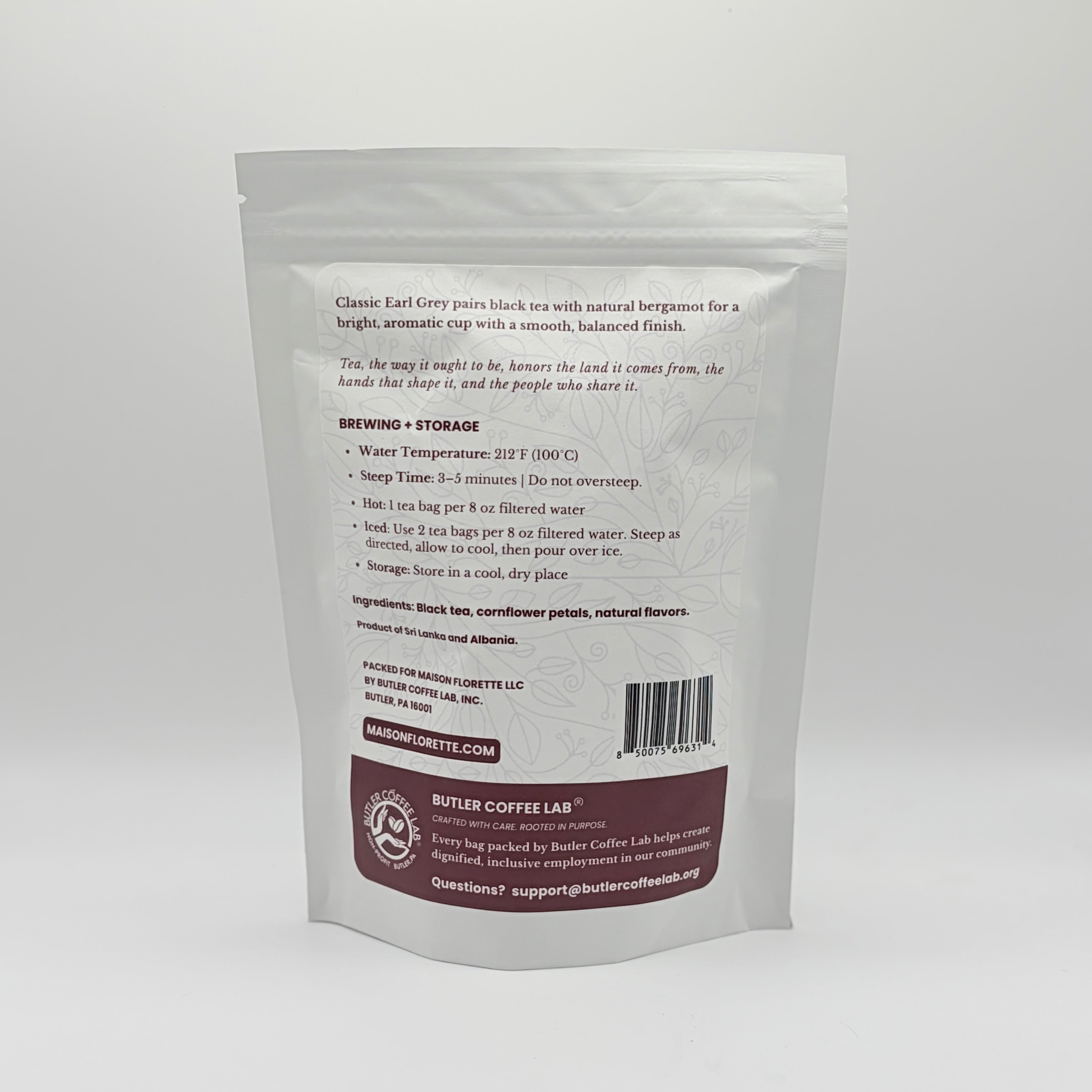 Classic Earl Grey Traditional Black Tea - 20 Natural Tea Bags