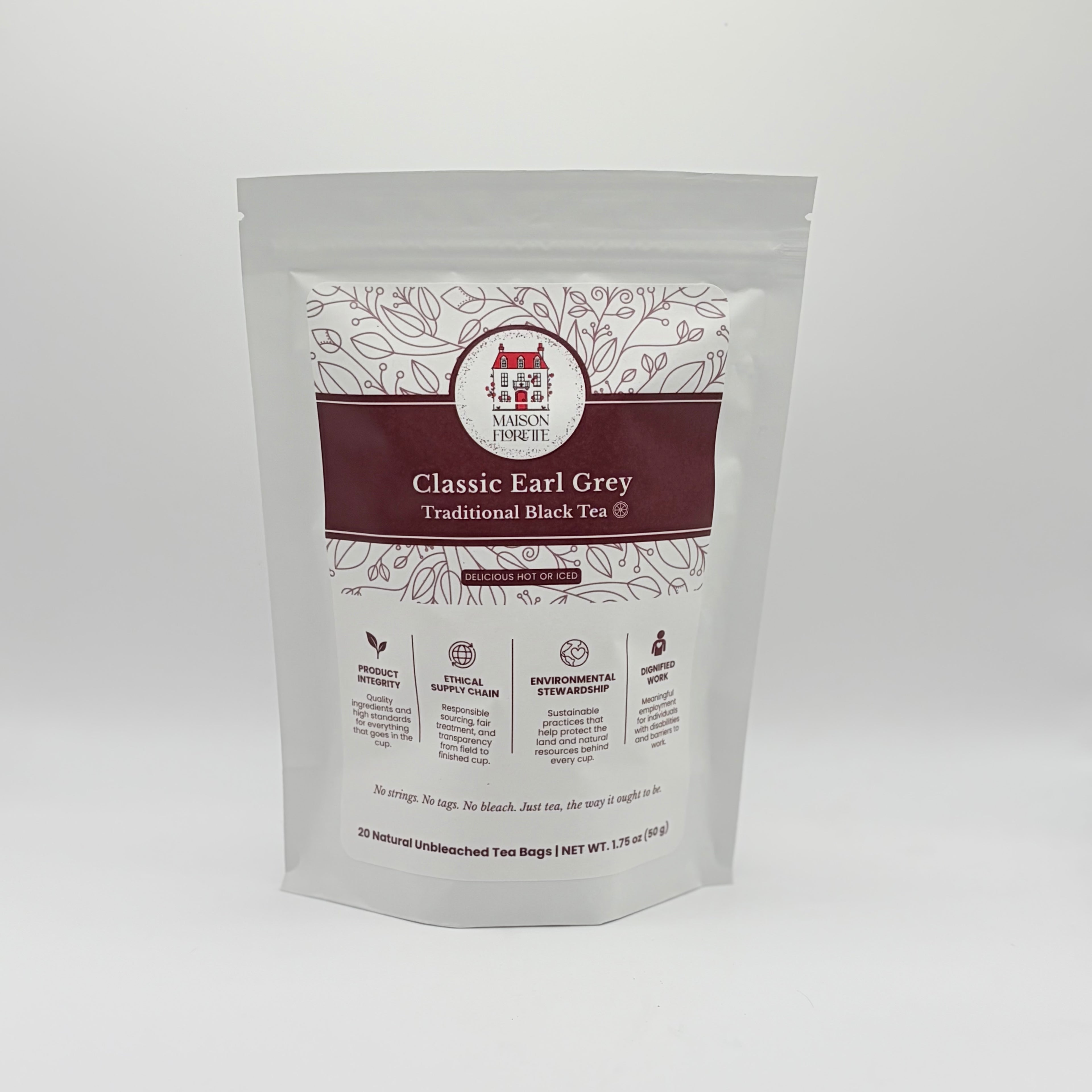 Classic Earl Grey Traditional Black Tea - 20 Natural Tea Bags