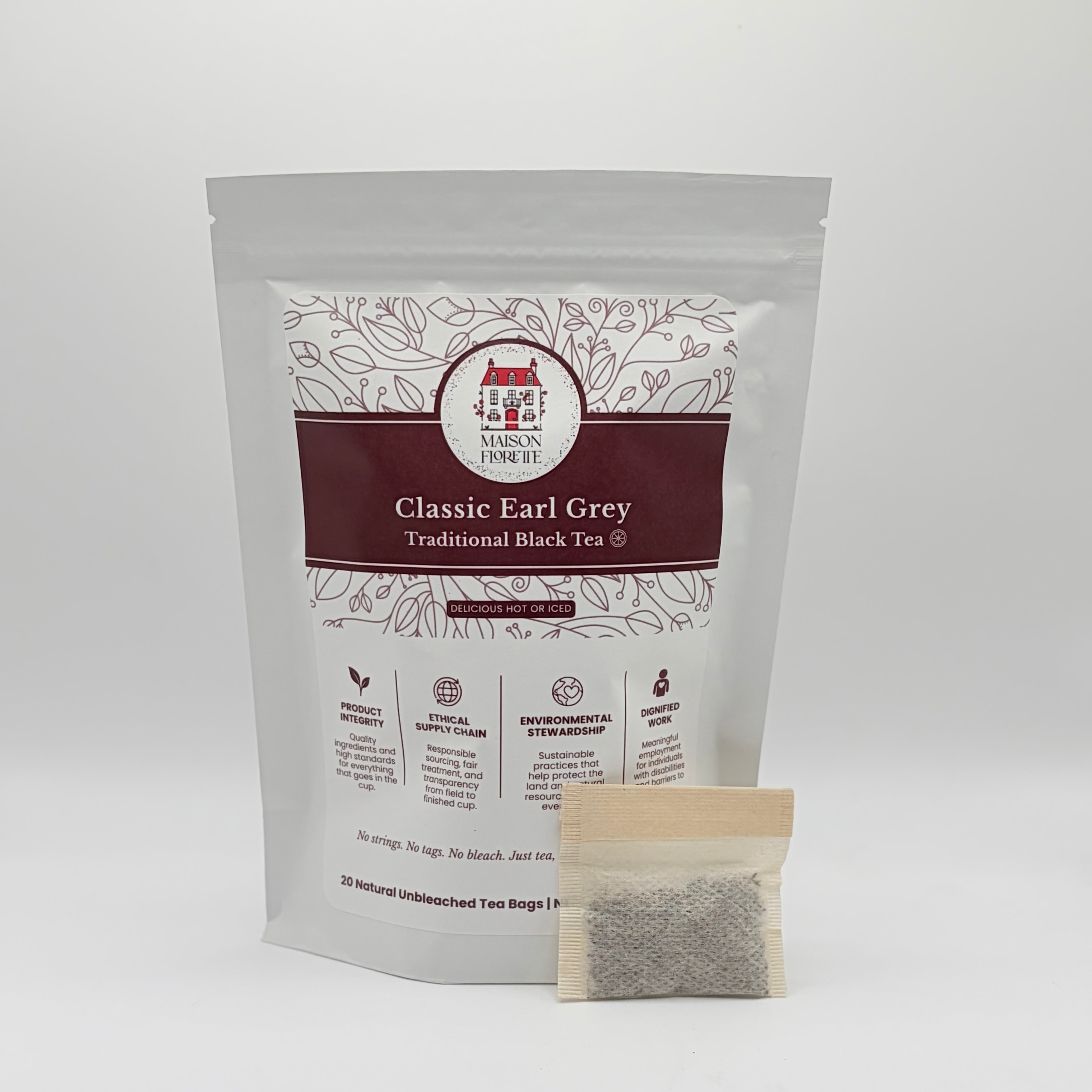 Classic Earl Grey Traditional Black Tea - 20 Natural Tea Bags