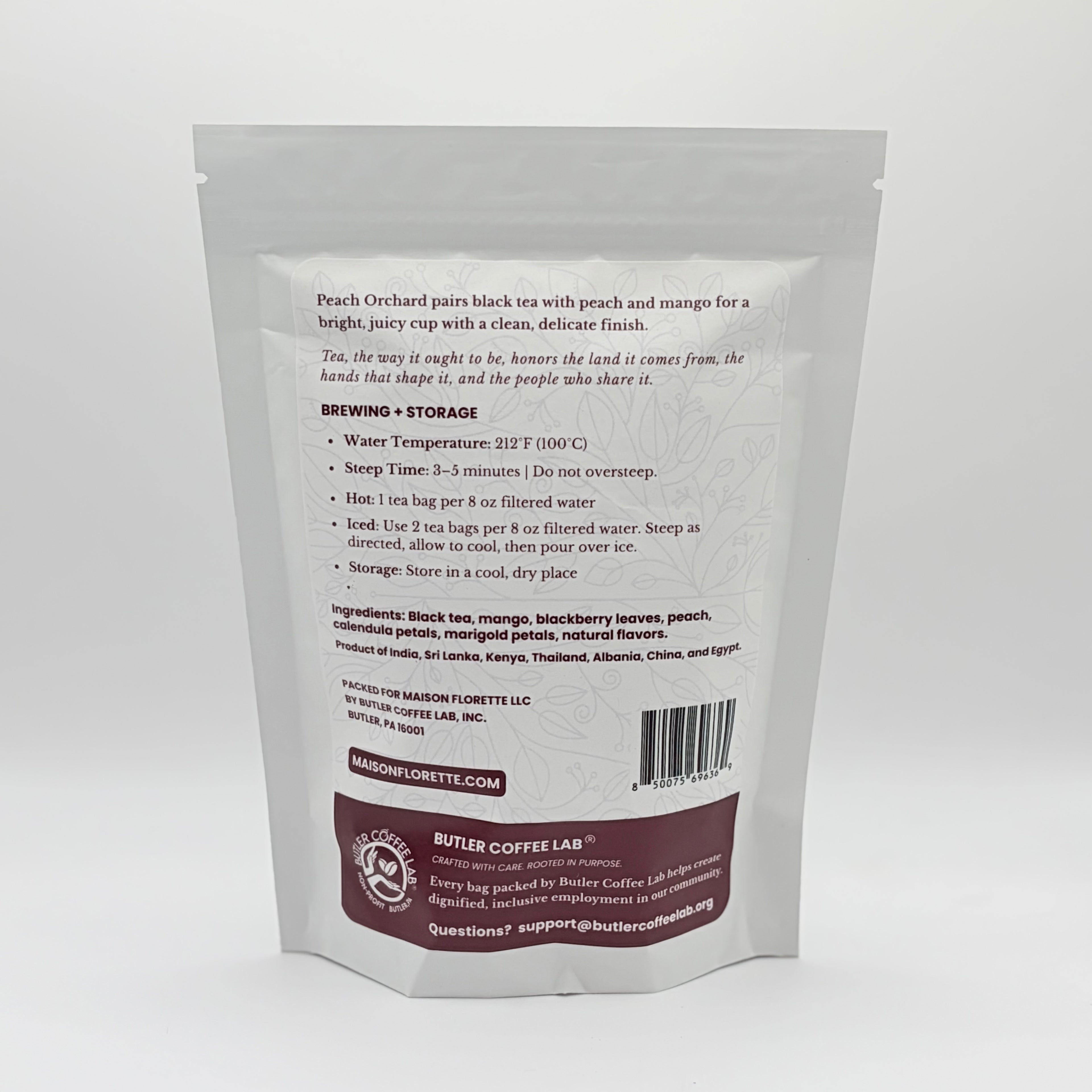 Peach Orchard Traditional Black Tea - 20 Natural Tea Bags