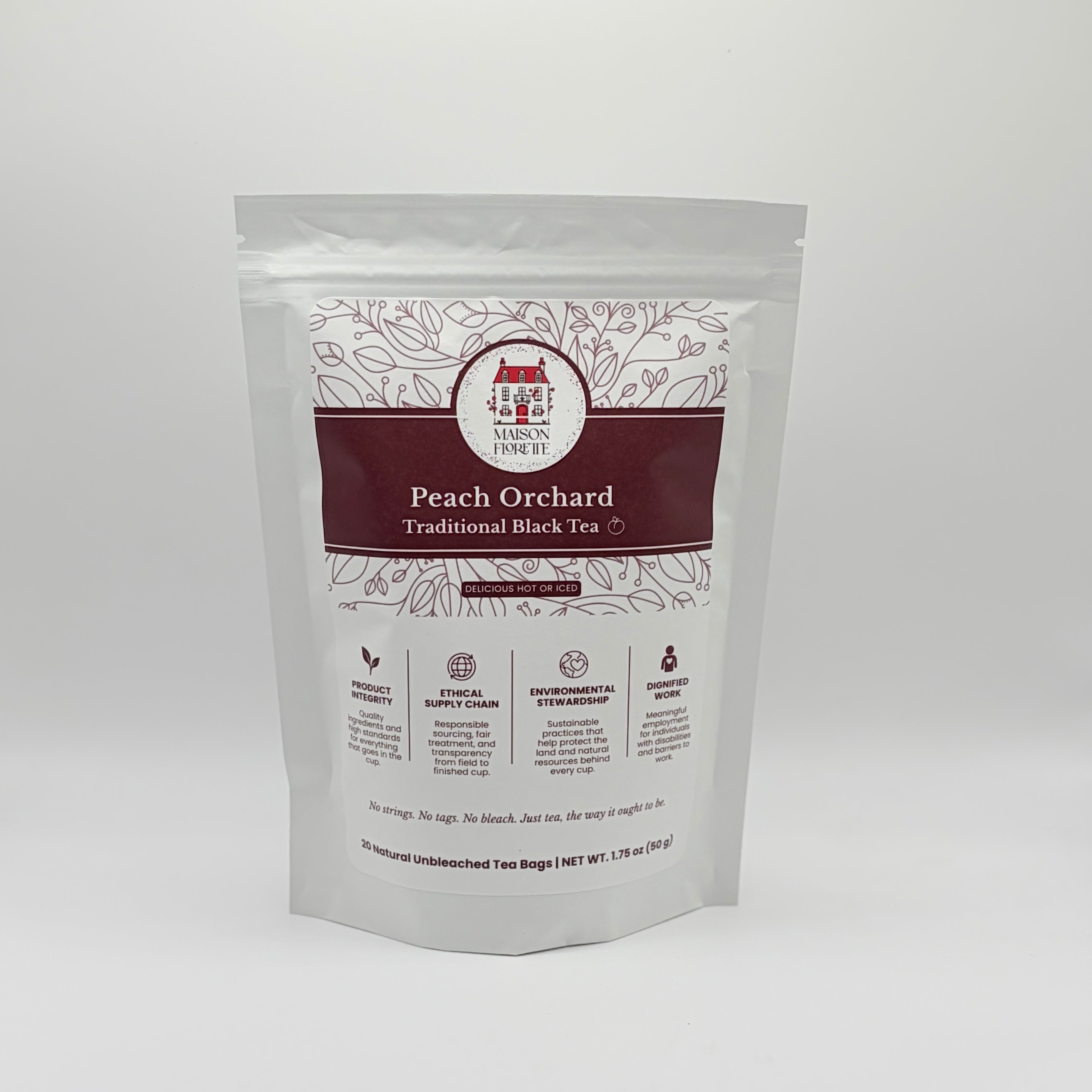 Peach Orchard Traditional Black Tea - 20 Natural Tea Bags