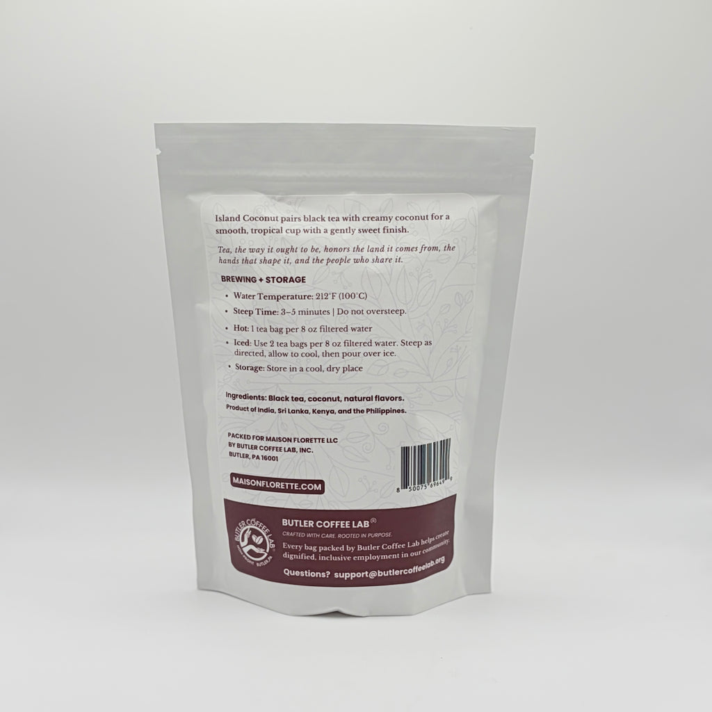 Island Coconut Traditional Black Tea - 20 Natural Tea Bags