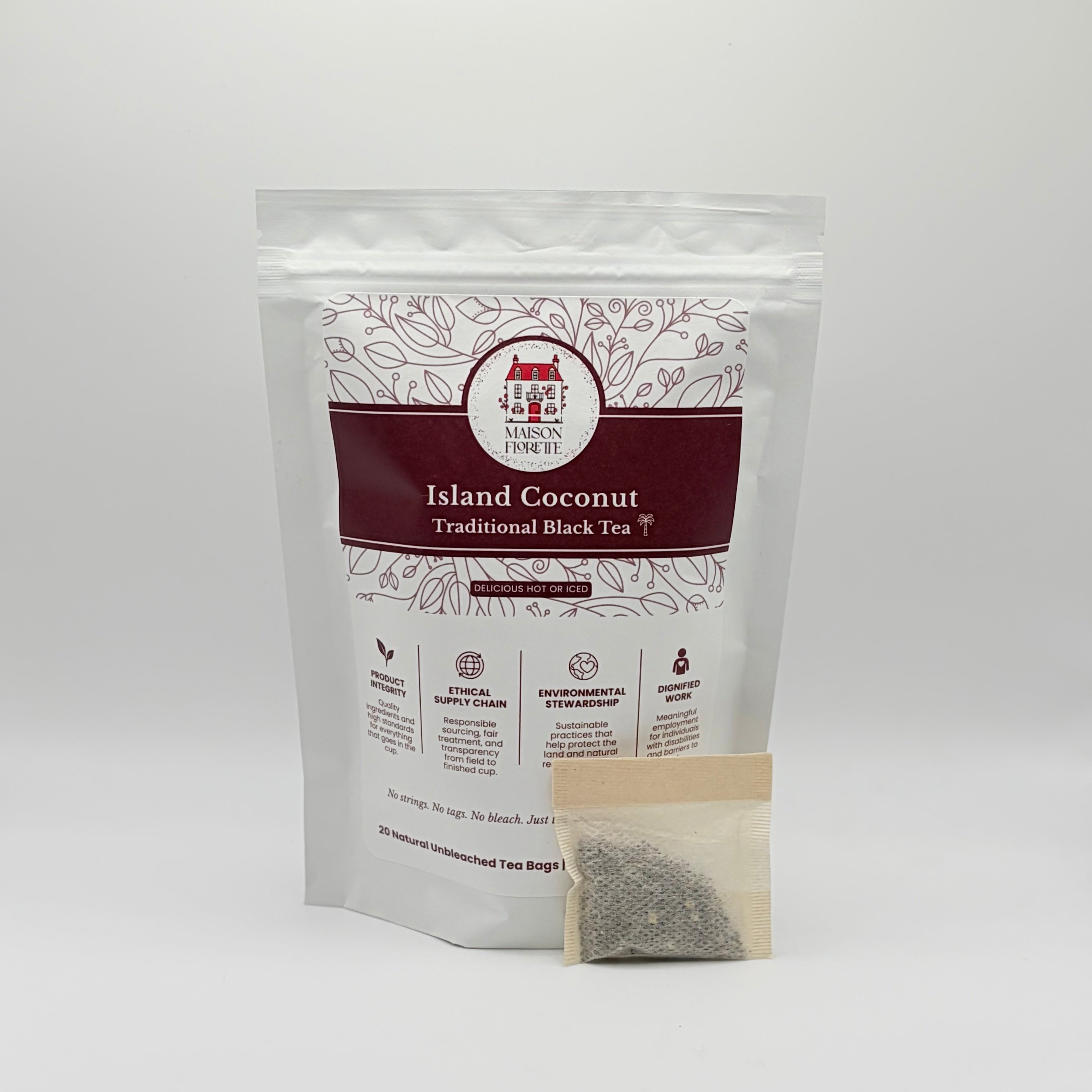 Island Coconut Traditional Black Tea - 20 Natural Tea Bags