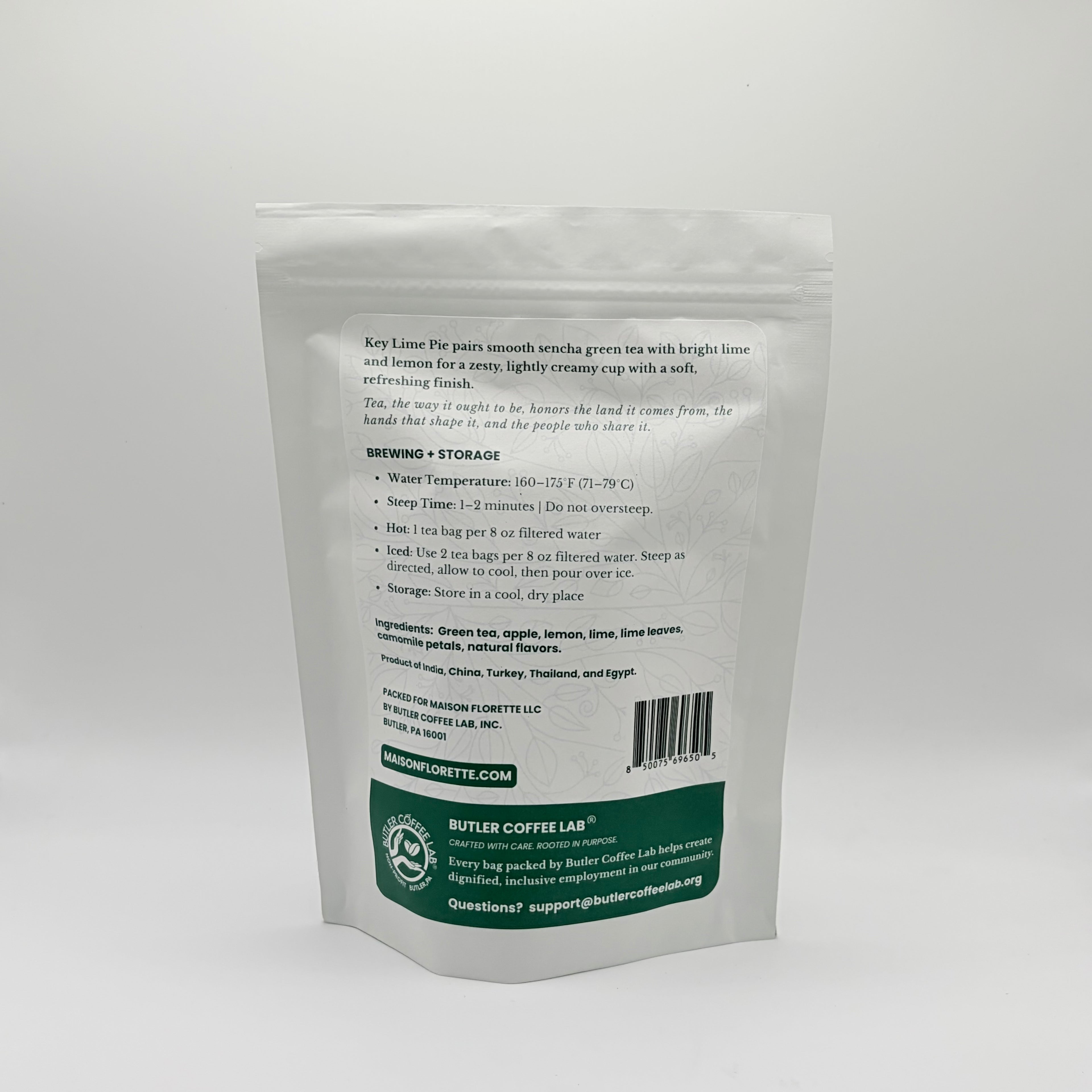 Key Lime Pie Sencha Green Tea - 20 Natural Tea Bags