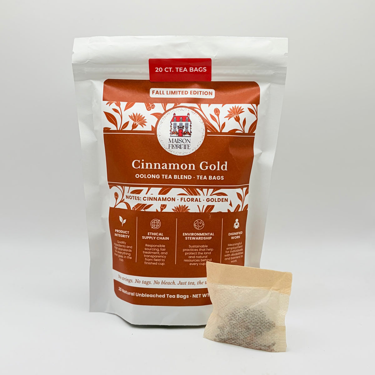 Cinnamon Gold Oolong Tea - 20 Natural Tea Bags