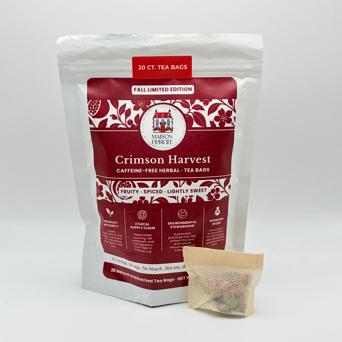 Crimson Harvest Herbal Tea - 20 Natural Tea Bags