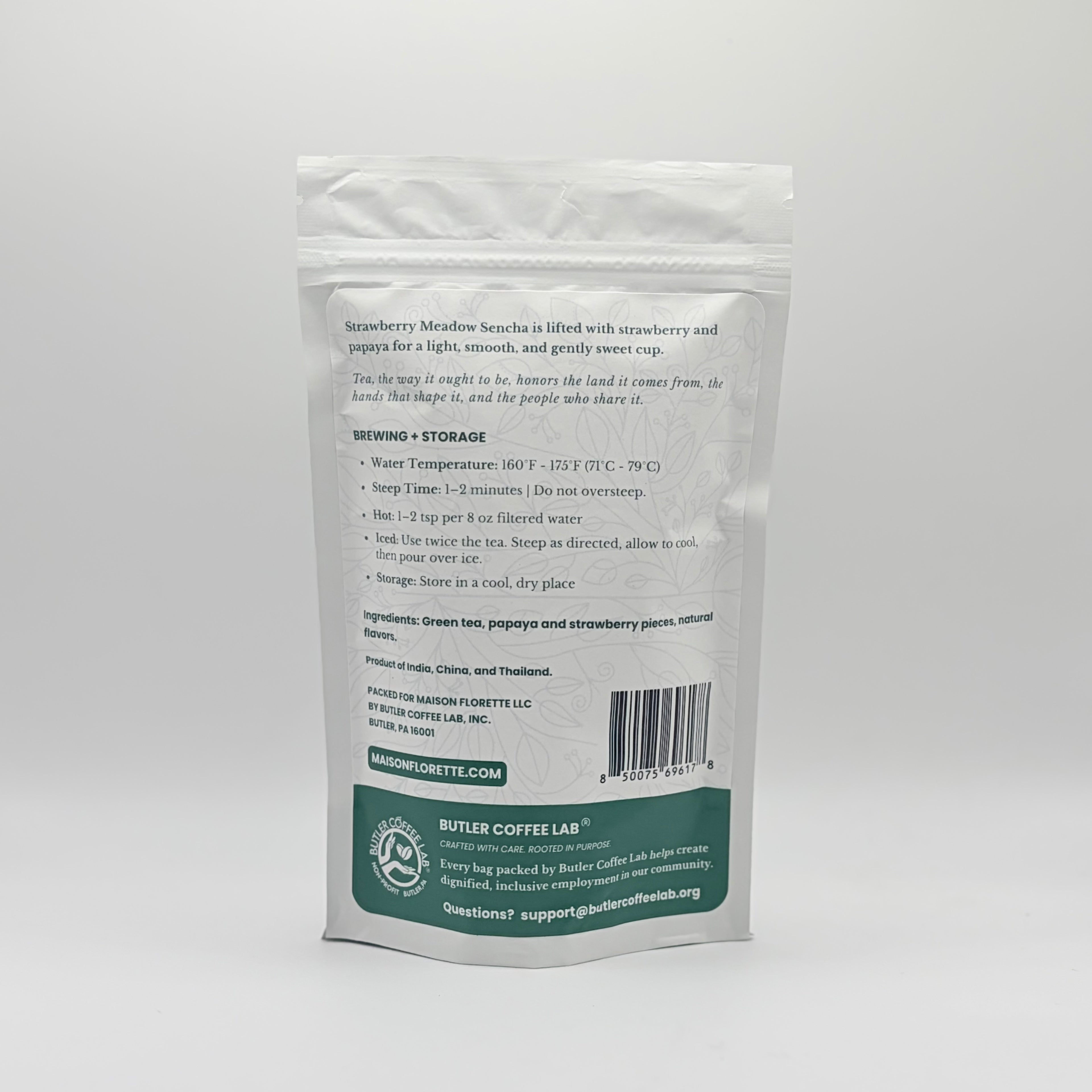 Strawberry Meadow Sencha Green Tea - Loose Leaf