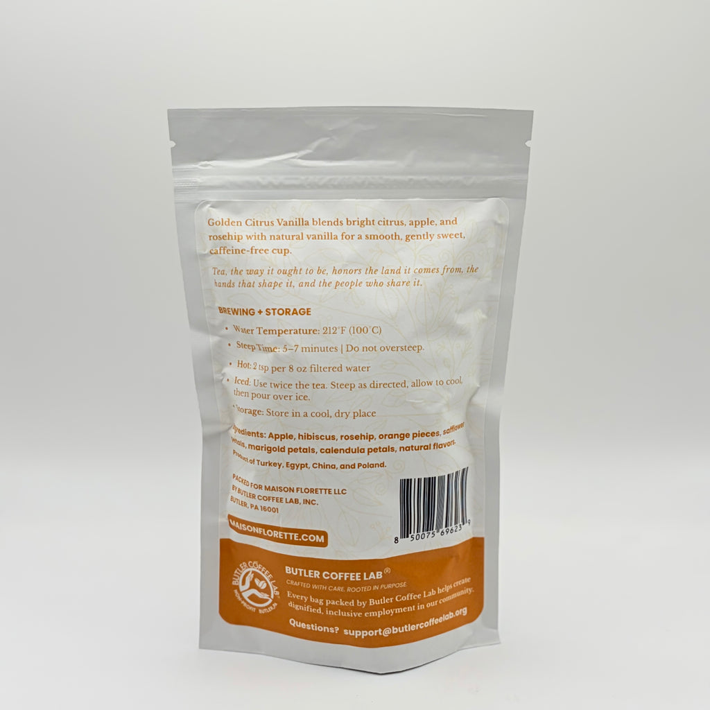 Golden Citrus Vanilla Caffeine-Free Herbal Tea - Loose Leaf