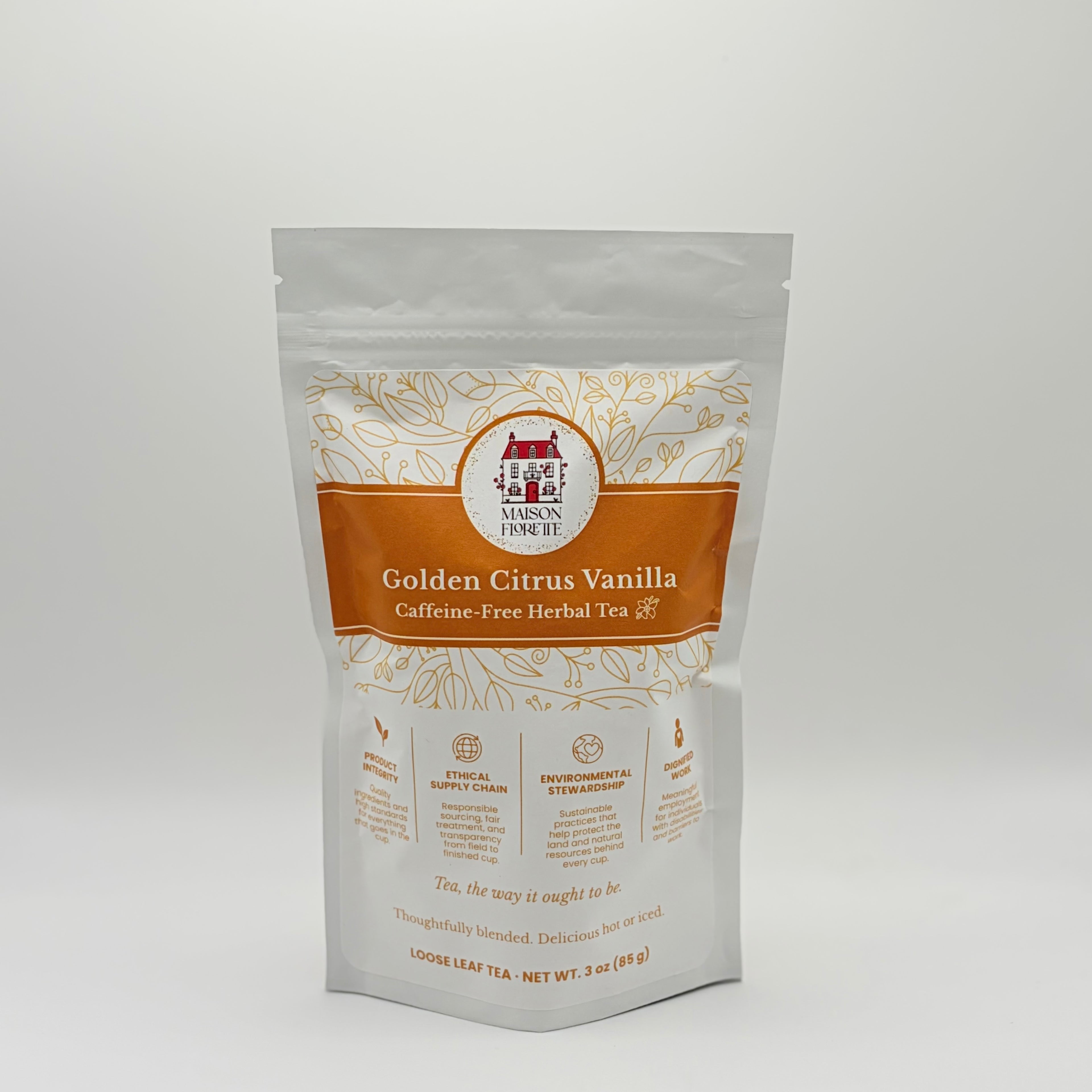 Golden Citrus Vanilla Caffeine-Free Herbal Tea - Loose Leaf
