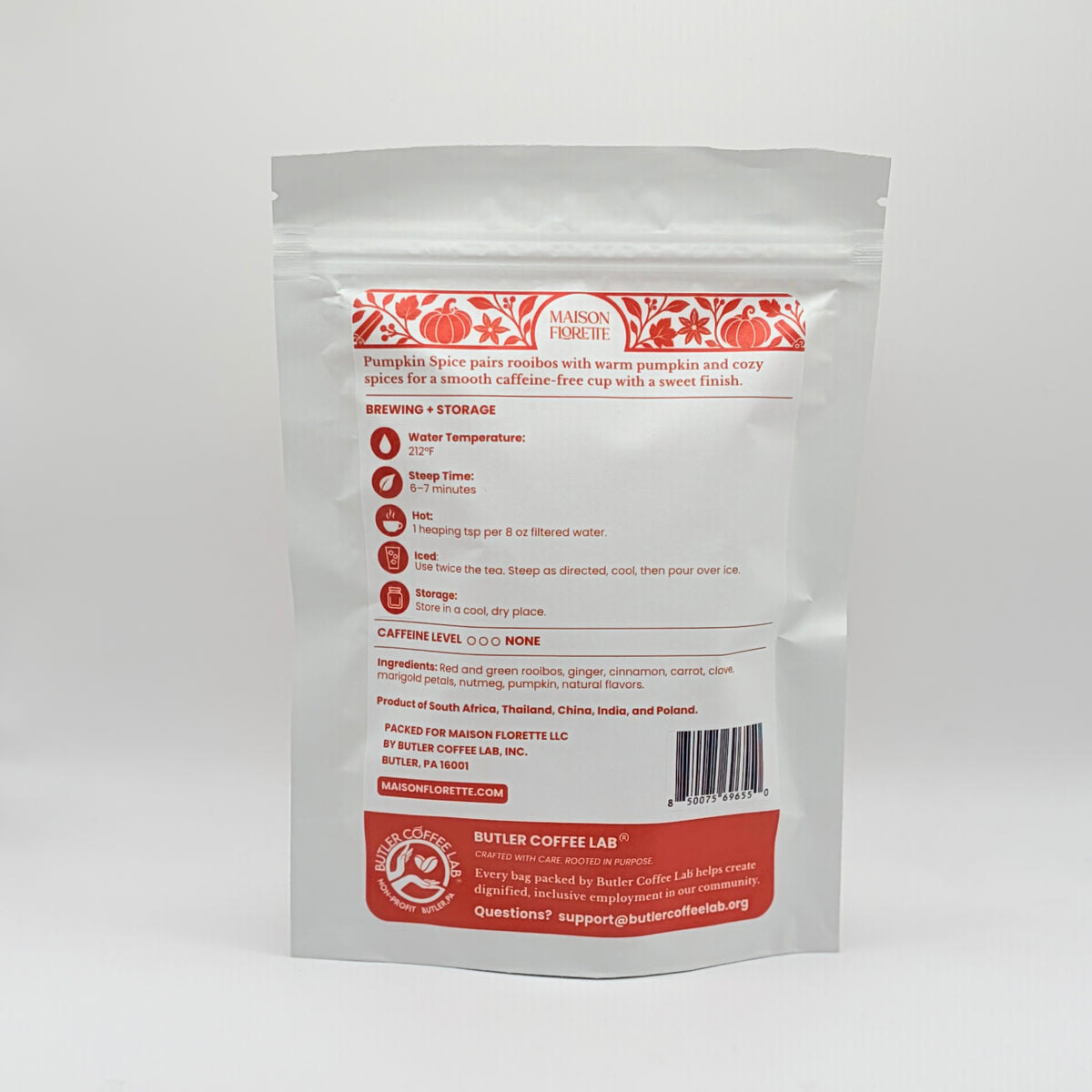 Pumpkin Spice Rooibos Herbal Tea - Loose Leaf