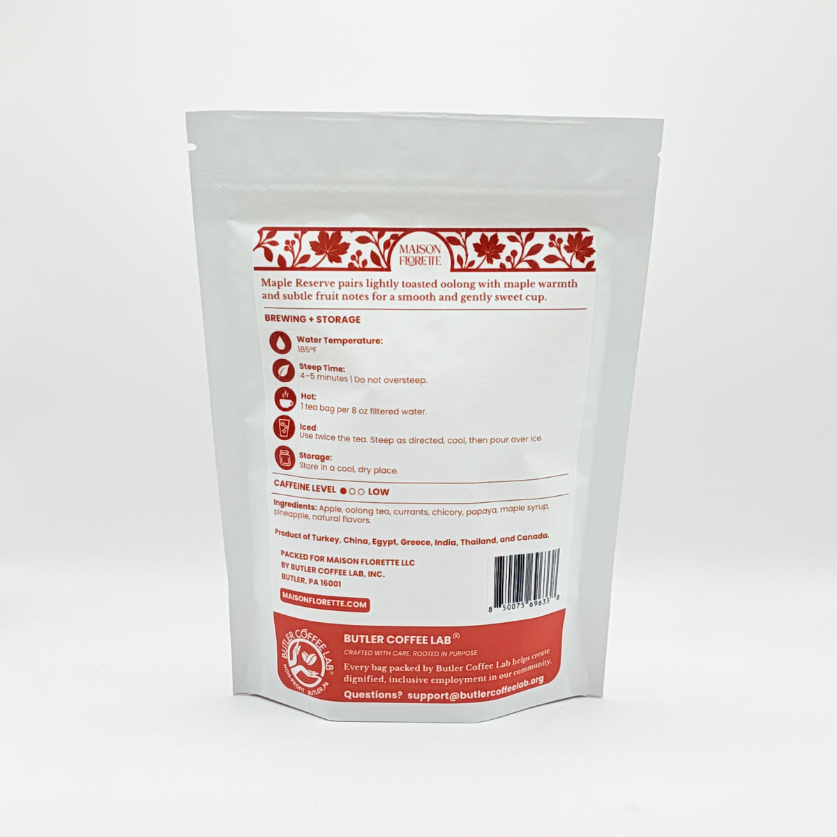 Maple Reserve Traditional Oolong Tea Blend - 20 Natural Tea Bags